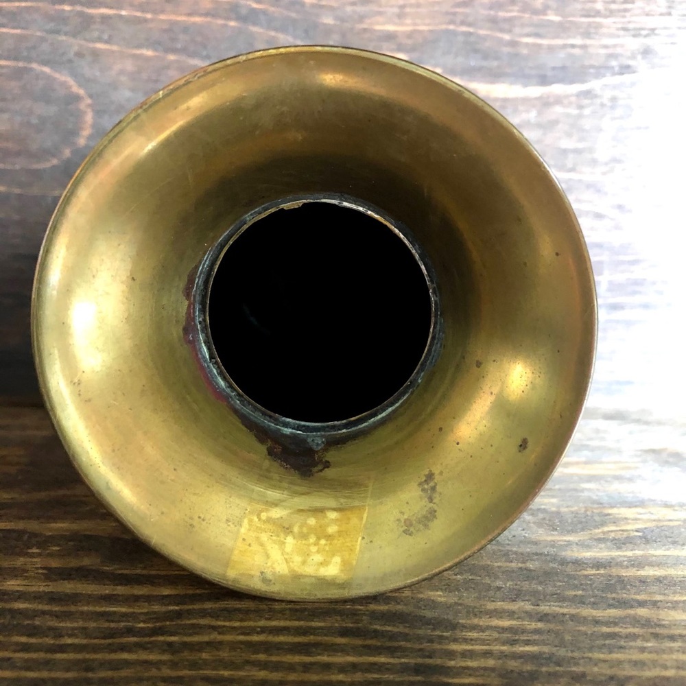 Small Vintage Brass Vase - Picture 2 of 5